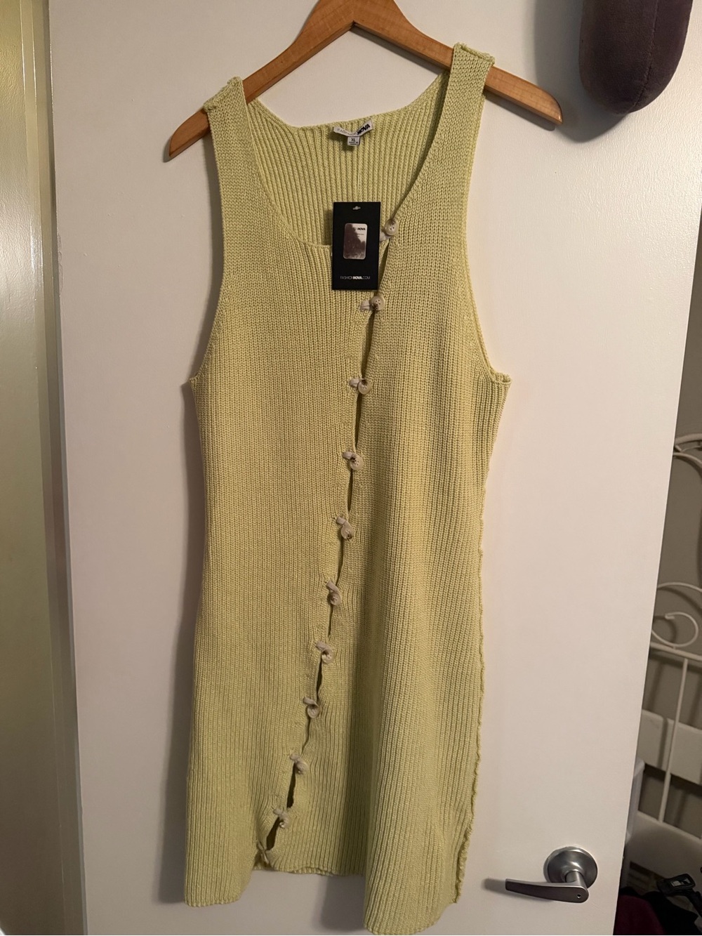 Fashion Nova Knit Tank Dress with Front Buttons